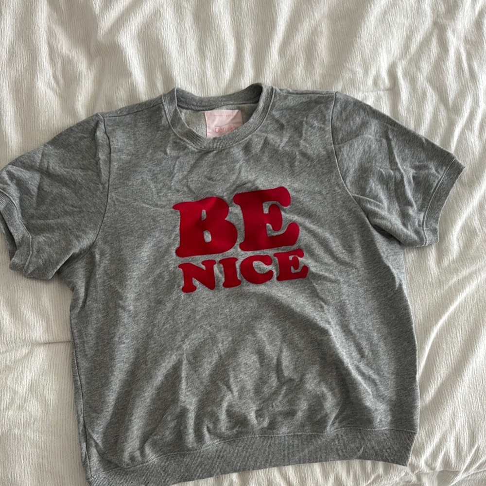 Ban.do BE NICE short sleeve sweatshirt, like new